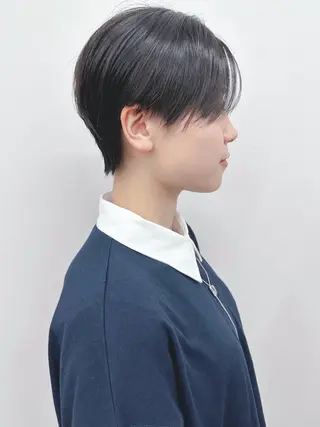 ショート とうい/パーマボブ/ くせ毛/丸みボブのヘアスタイル