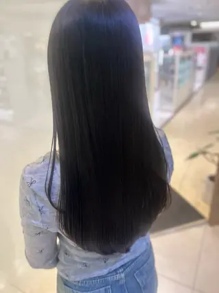 ロング パーマ 艶質改善/縮毛矯正 ササキナツミのヘアスタイル