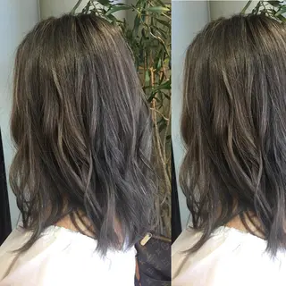 セミロング カラー box mico. mutsumiのヘアスタイル