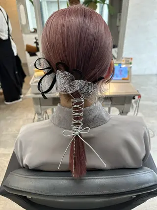 セミロング ヘアアレンジ 女性に人気♪ はやしほのかのヘアスタイル