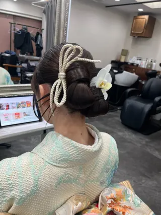 ロング ヘアアレンジ 籾木 美優のヘアスタイル