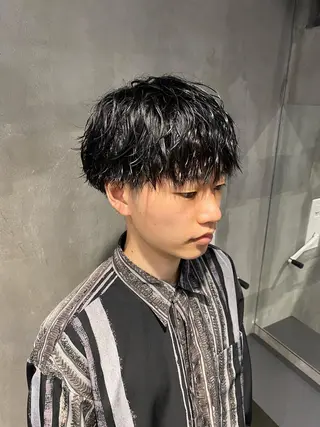 ショート パーマ メンズ Agu hair lore沼館店所属・八戸パーマ/メンズパ ーマ/シンゴ。のヘアスタイル