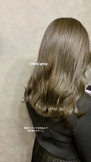 セミロング カラー chouette/ 根本優希のヘアスタイル