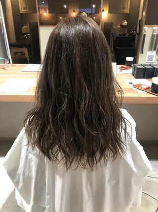 セミロング カラー 💎エクステ専門店 BIZE梅田🇰🇷のヘアスタイル