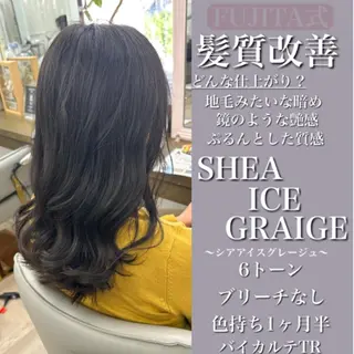 セミロング カラー ✨️美髪矯正×似合わ せ艶カラー✨藤田透のヘアスタイル