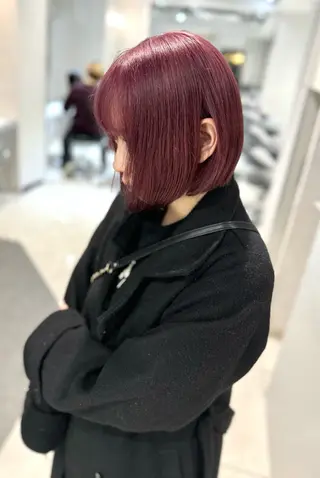 ショート カラー ハッシュカット レイヤー池袋のヘアスタイル