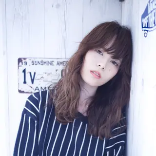 ミディアム セミロング カラー パーマ 💈LuTa💈_ 公式_NewOpenのヘアスタイル