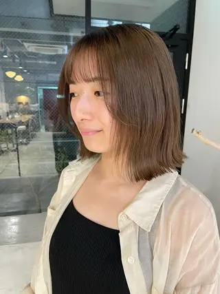 ミディアム カラー ユウナ🎀レイヤー/ 暖色カラーのヘアスタイル