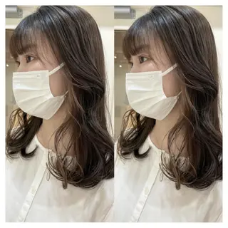 セミロング カラー 村山 茉衣のヘアスタイル