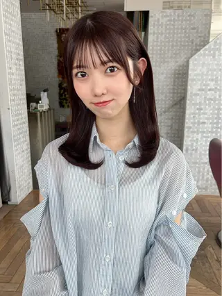 ミディアム 撮影カットモデル募集 前髪、顔周り/徳永のヘアスタイル