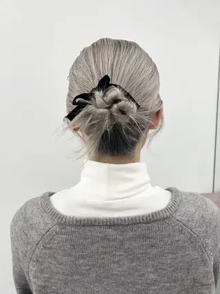 ミディアム 韓国ヘア/顔周り ヘアセット/加藤優里のヘアスタイル