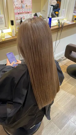 ロング 🎀ハイトーン/ 艶カラー/夕月🎀のヘアスタイル