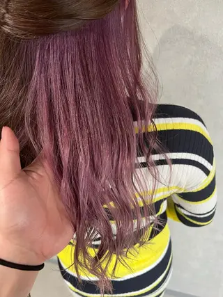 ミディアム カラー mimiiy梅田 中崎町ハイトーンのヘアスタイル