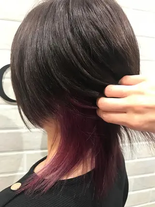 セミロング カラー LACHIC所属・LACHIC LISAのヘアスタイル