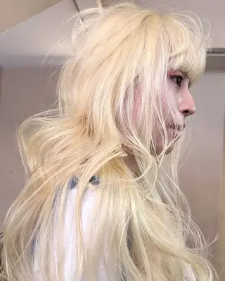 ロング カラー ヘアアレンジ 丸山渉/パーマ エフェクトブリーチのヘアスタイル