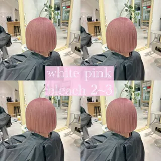 ショート カラー ピンクカラー🎀/ ミルクティー🍼花音のヘアスタイル