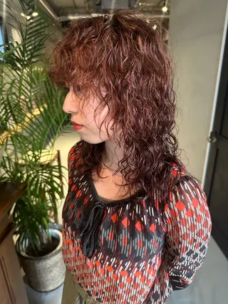 ミディアム カラー パーマ 斎藤祐樹 /レイヤー/パーマのヘアスタイル