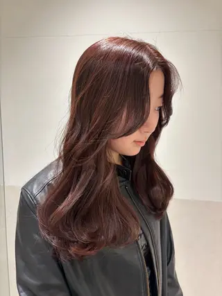 セミロング カラー パーマ ヘアアレンジ 押切 響　のヘアスタイル