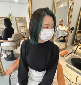 ミディアム カラー 目を惹く艶髪/髪質 改善カラー🤎ぐっちのヘアスタイル