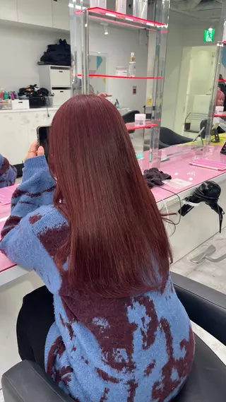 セミロング カラー 🎀愛されgirly ヘア🫧Ayakaのヘアスタイル