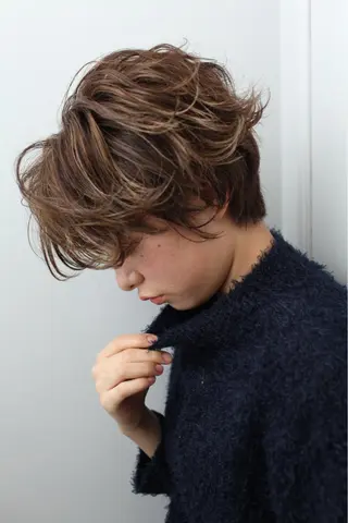 ショート カラー パーマ×ウルフカット koya☆のヘアスタイル