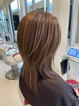 ミディアム カラー 杉田 一浩のヘアスタイル