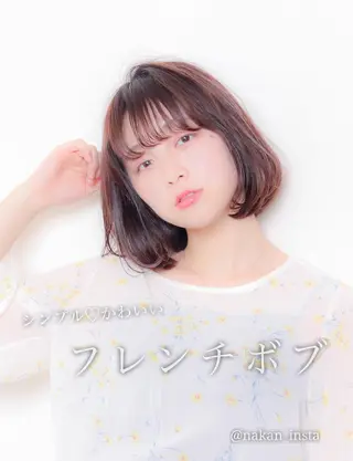 ショート カラー 顔周りレイヤー/ボブ 銀座✨中野まさひろのヘアスタイル