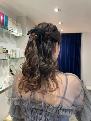 セミロング ヘアアレンジ 石川 優奈のヘアスタイル