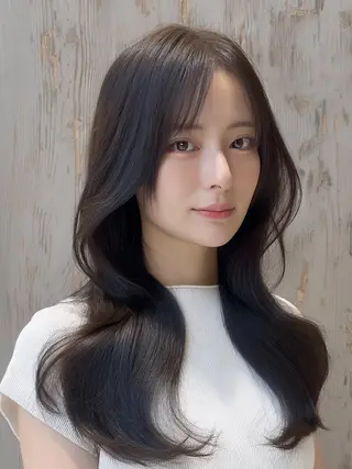 セミロング 天神橋筋 髪質改善 縮毛矯正 中川将彰のヘアスタイル