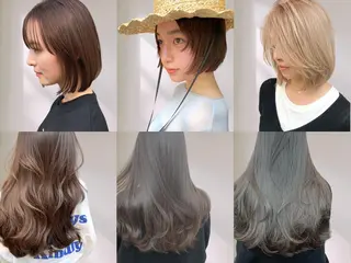 セミロング カラー パーマ ヘアアレンジ ヘアケア特化型サロン newi 梅田のヘアスタイル