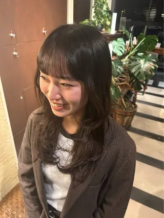 ロング 茅ヶ崎/縮毛矯正 ワンカラー/すずかのヘアスタイル