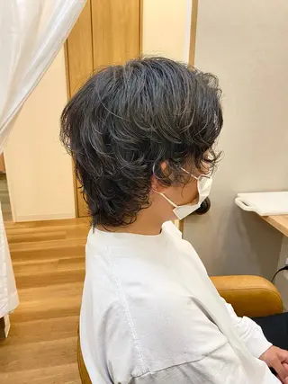 パーマ メンズ 林 瑠夏のヘアスタイル