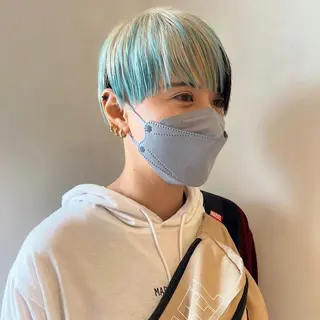 ショート カラー irwi/イルウィ所属・miku🎀門前仲町 ブリーチ・レイヤーのヘアスタイル