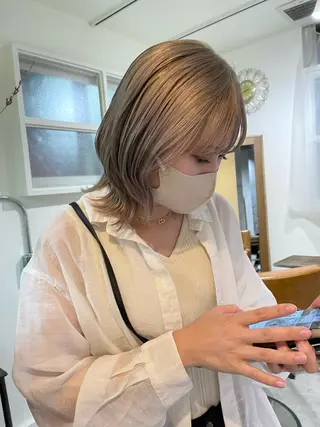 ミディアム カラー spooopy所属・🕊大垣 めぐみ🕊のヘアスタイル