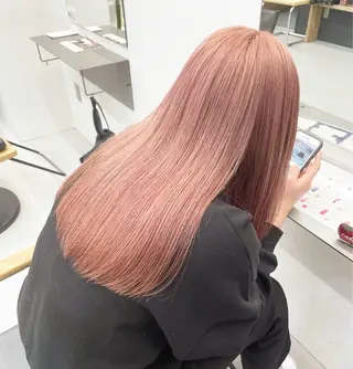 ロング カラー カットモデル/ ハイトーン/ゆうあのヘアスタイル
