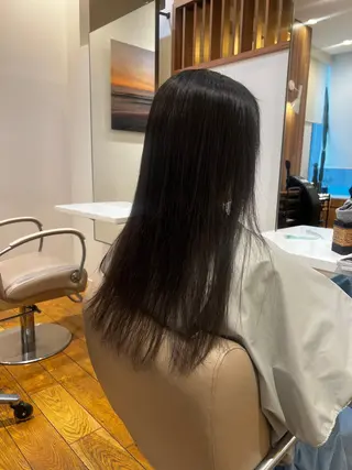 ミディアム ストレートパーマ🦢 ユメのヘアスタイル