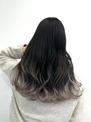 ロング カラー パーマ amble luxe ❤️渋谷❤️のヘアスタイル