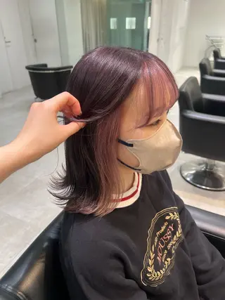 ミディアム カラー SALOWIN川崎WEST店所属・🌷川崎/アレンジ/ 暖色ボブ/コトネ🌷のヘアスタイル