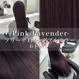 ロング カラー ヘアアレンジ 🫧透明感ラベンダー 似合わせ🫧あい🫧のヘアスタイル