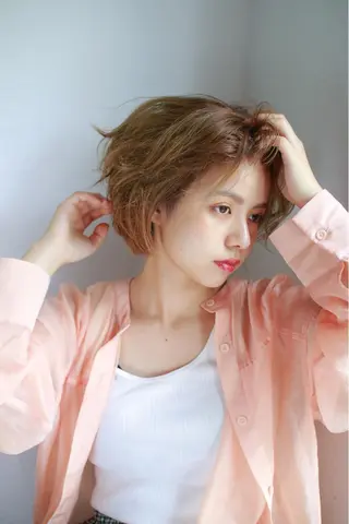 ショート カラー パーマ spooopy所属・🕊大垣 めぐみ🕊のヘアスタイル