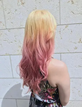 ロング カラー ヘアアレンジ ace share salon所属・桑原 祥のヘアスタイル