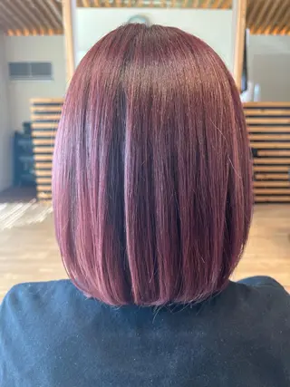 セミロング カラー 関口 友行のヘアスタイル