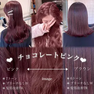 セミロング 盛れる暖色🎀ガーリ ーヘア🎀きっかのヘアスタイル