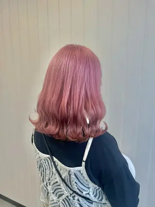 セミロング カラー 京橋美容室🌟 亀井寿葵のヘアスタイル