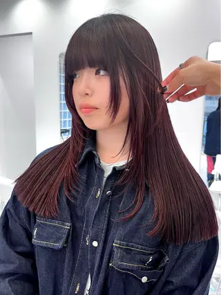 ロング カラー iLi🫧kim ryongna🦋のヘアスタイル