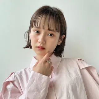 ショート カラー 透けるカラー 🫧かふうのヘアスタイル