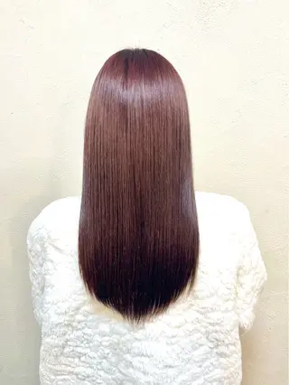 ロング カラー うる艶カラー× ハイトーン/miuのヘアスタイル