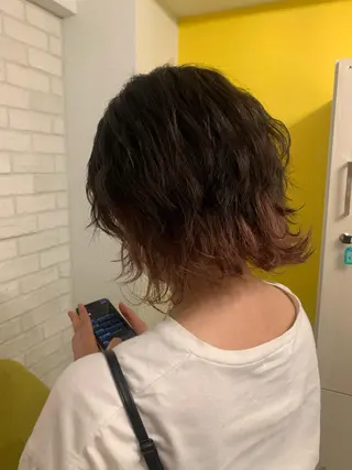 ショート カラー ヘアアレンジ ブリーチなし/ レイヤー🌿runaのヘアスタイル