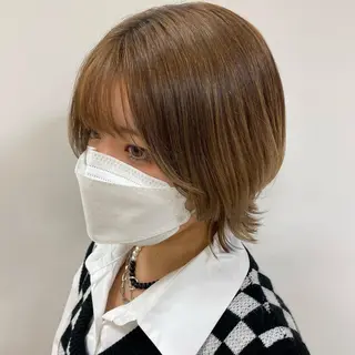 ミディアム 個性派/ブリーチ *ほのかのヘアスタイル