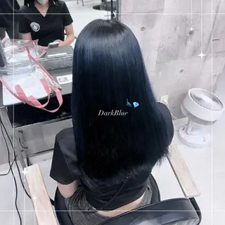 ミディアム 🪼RINA/寒色 艶髪カラー💙のヘアスタイル